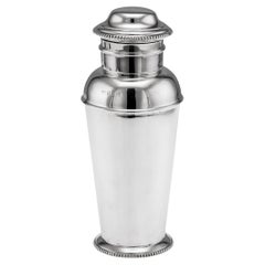 Vintage Art Deco Cocktail Shaker von Mappin & Webb, massives Silber, 1930