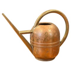 Vintage Art Deco Copper & Brass Watering Can by Chase and Co.