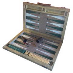 Vintage Art Deco Cork & Bakelite Backgammon Set