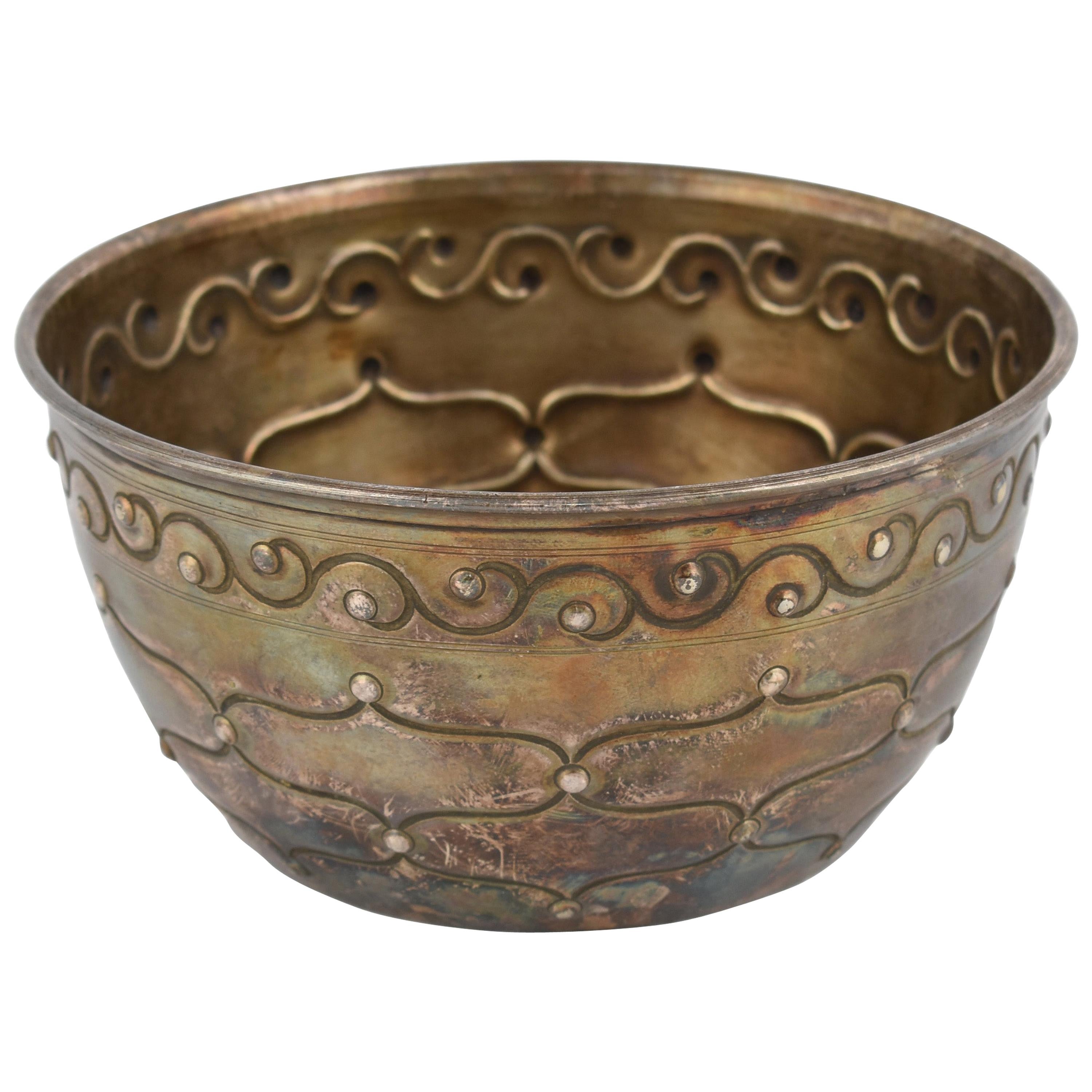 Vintage Art-Deco Decorated Bowl by Arthur Krupp, Austria, 1930s For Sale