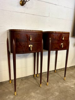 Vintage Art Deco Demilune Side Tables Company of Master Craftsmen W. & J. Sloane