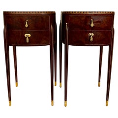 Vintage Art Deco Demilune Side Tables Company of Master Craftsmen W. & J. Sloane