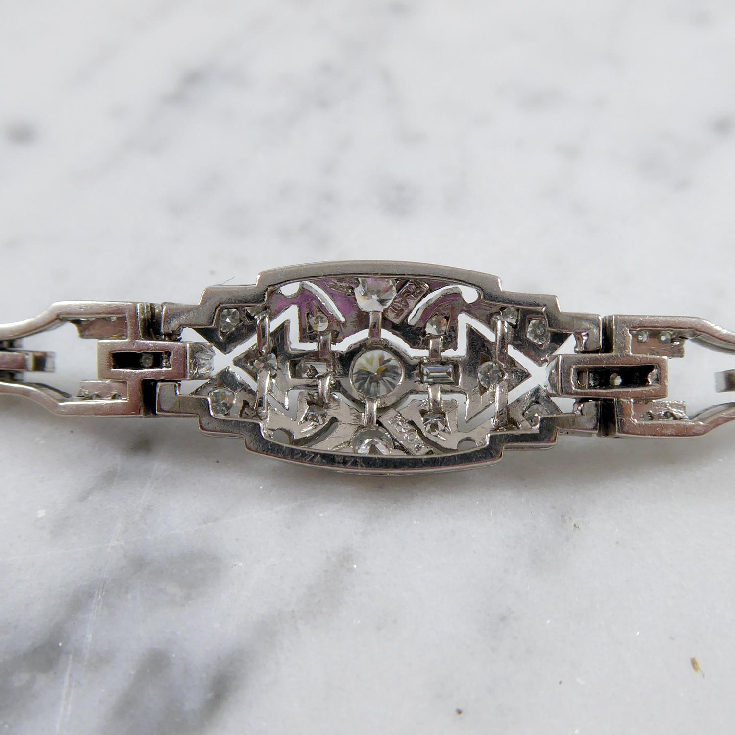 Vintage Art Deco Diamond Bracelet, Circa 1930s 1