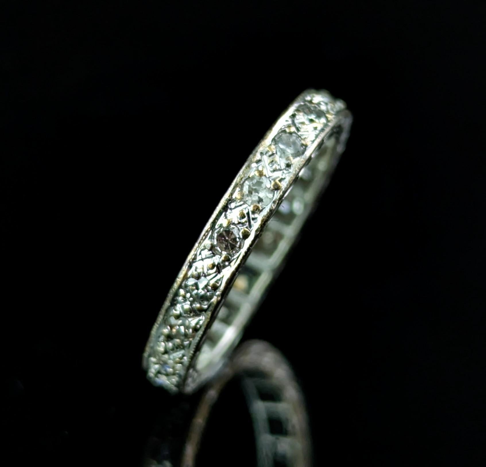 The decadence and elegant beauty of Art Deco eternity rings such as this Diamond ring truly stand the rest of time.

It is a style that has embodied the sentiment of love and connection for centuries with some suggesting the origins go back to