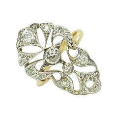 Vintage Art Deco Style Diamond Ring in 18k Gold