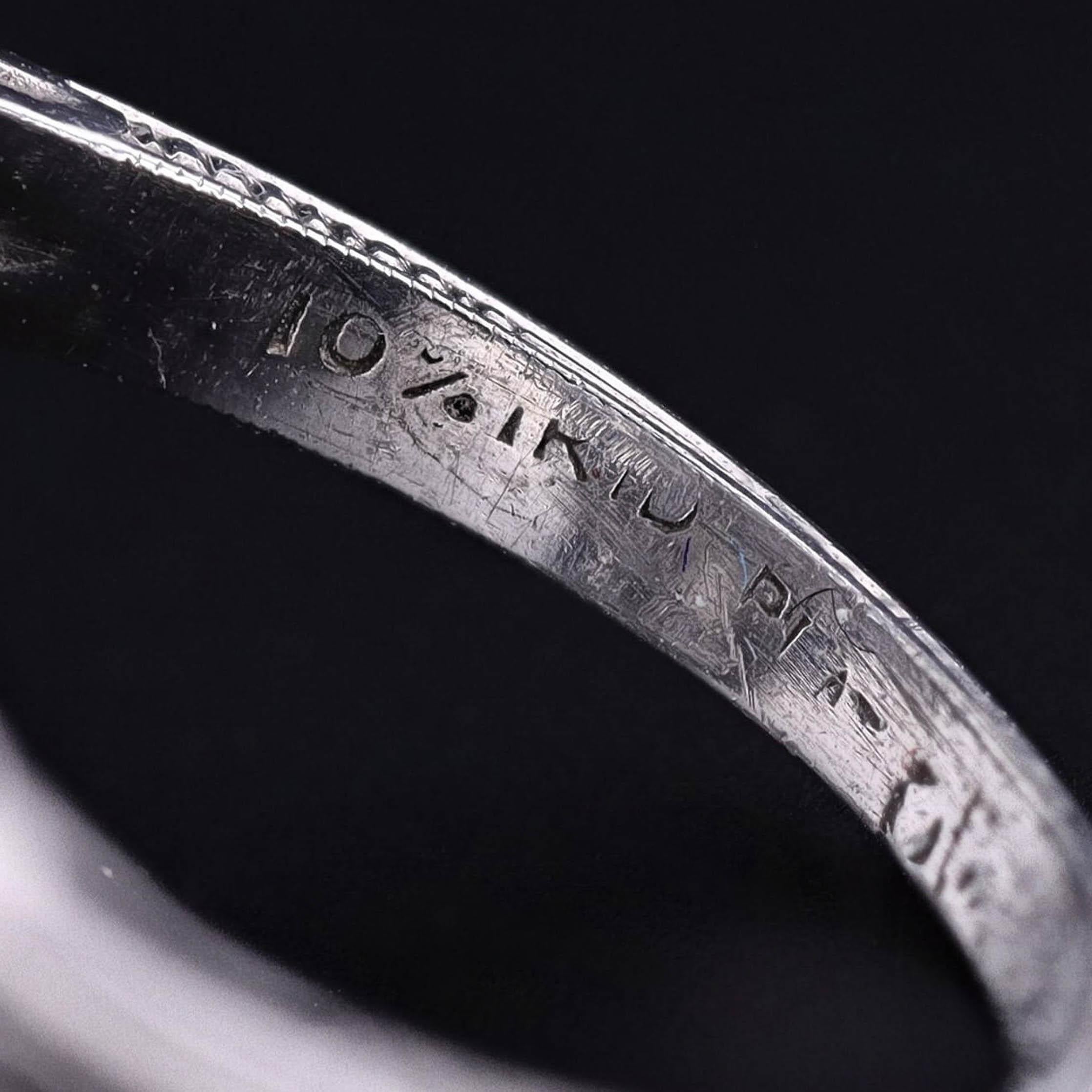 Anello con diamante Art of Vintage in platino In condizioni ottime in vendita a Lewisburg, PA