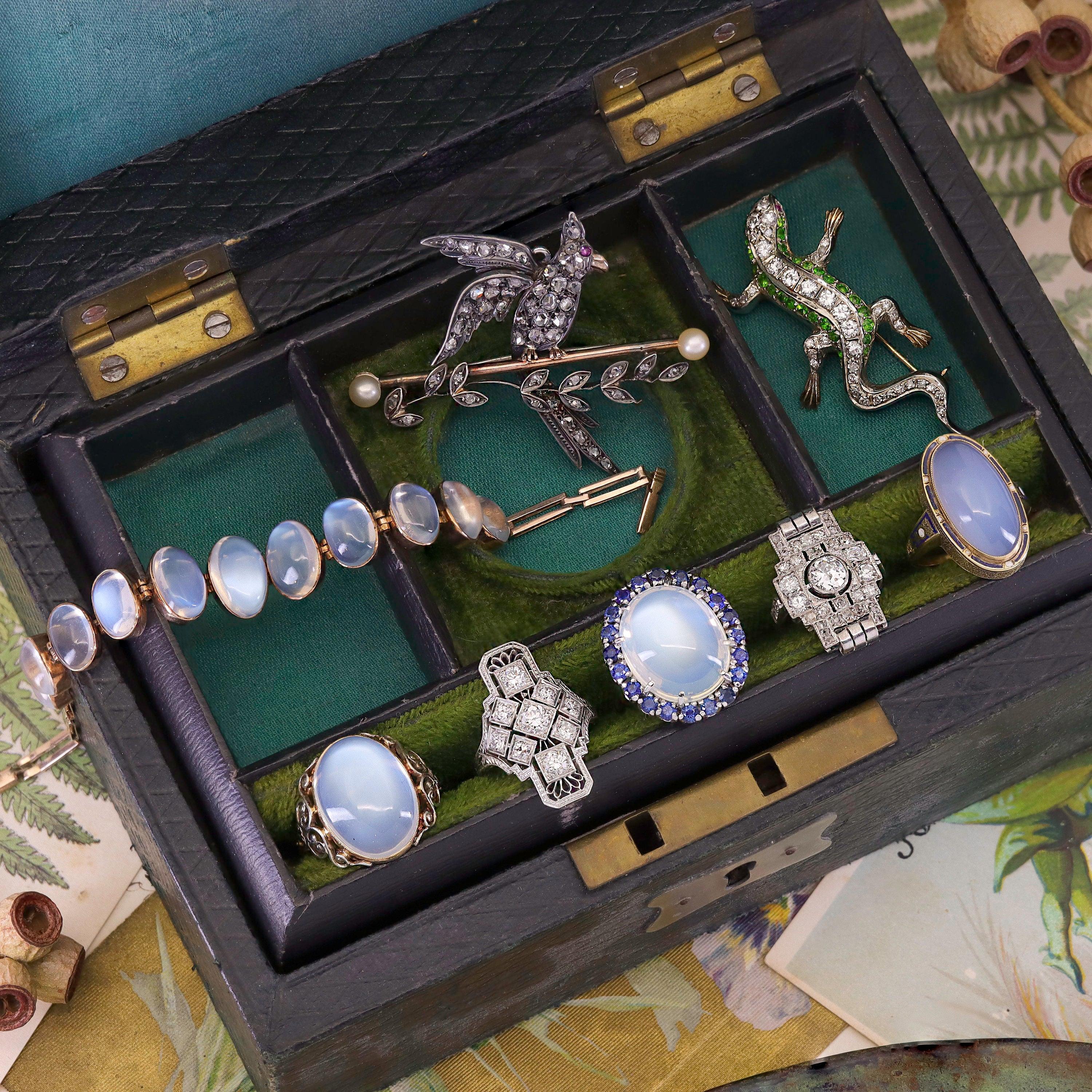 Anello con diamante Art of Vintage in platino in vendita 3