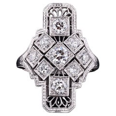 Vintage Art Deco Diamantring aus Platin