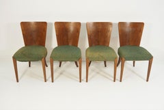 Vintage Art Deco Dining Chairs by Jindřich Halabala for Thonet, Set of 4