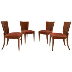 Vintage Art Deco Dining Chairs By Jindrich Halabala for Thonet, Set of 4