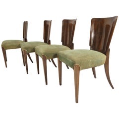 Vintage Art Deco Dining Chairs by Jindřich Halabala, Set of 4