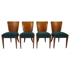 Vintage Art Deco Dining Chairs by Jindřich Halabala, Set of 4