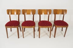 Vintage Art Deco Dining Chairs, circa 1960, Set of 4