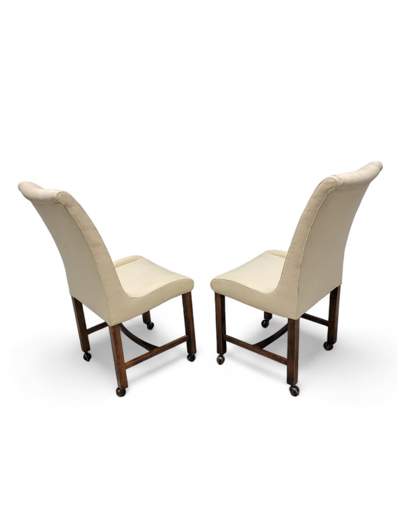 American Vintage Art Deco Dining Chairs Styled After Baker Furniture Company - Set 8 For Sale