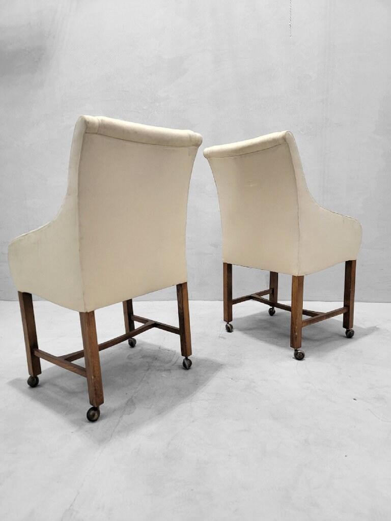 Vintage Art Deco Dining Chairs Styled After Baker Furniture Company - Set 8 For Sale 1