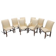 Vintage Art Deco Dining Chairs Styled After Baker Furniture Company - Set 8
