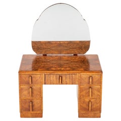 Vintage Art Deco Dressing Table 1930s Walnut Bedroom Furniture