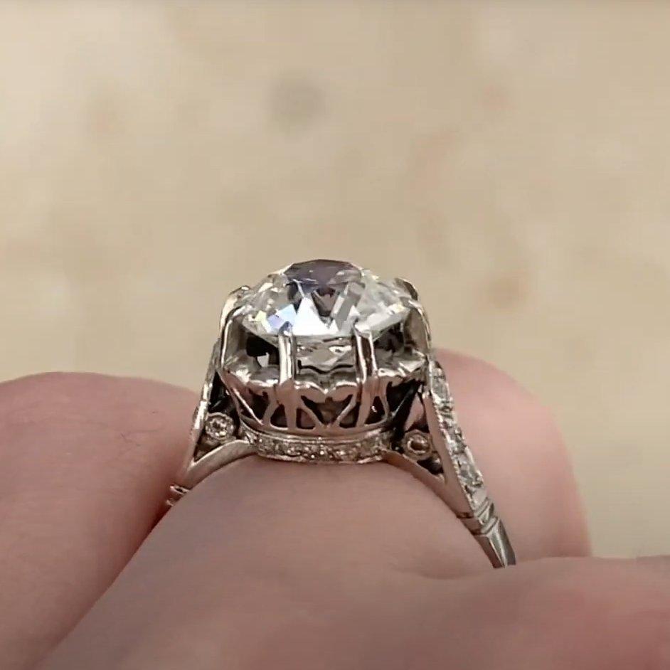 Vintage-Verlobungsring im Art déco-Stil, Diamant (GIA ca. 2,30 Karat), Platin Damen im Angebot