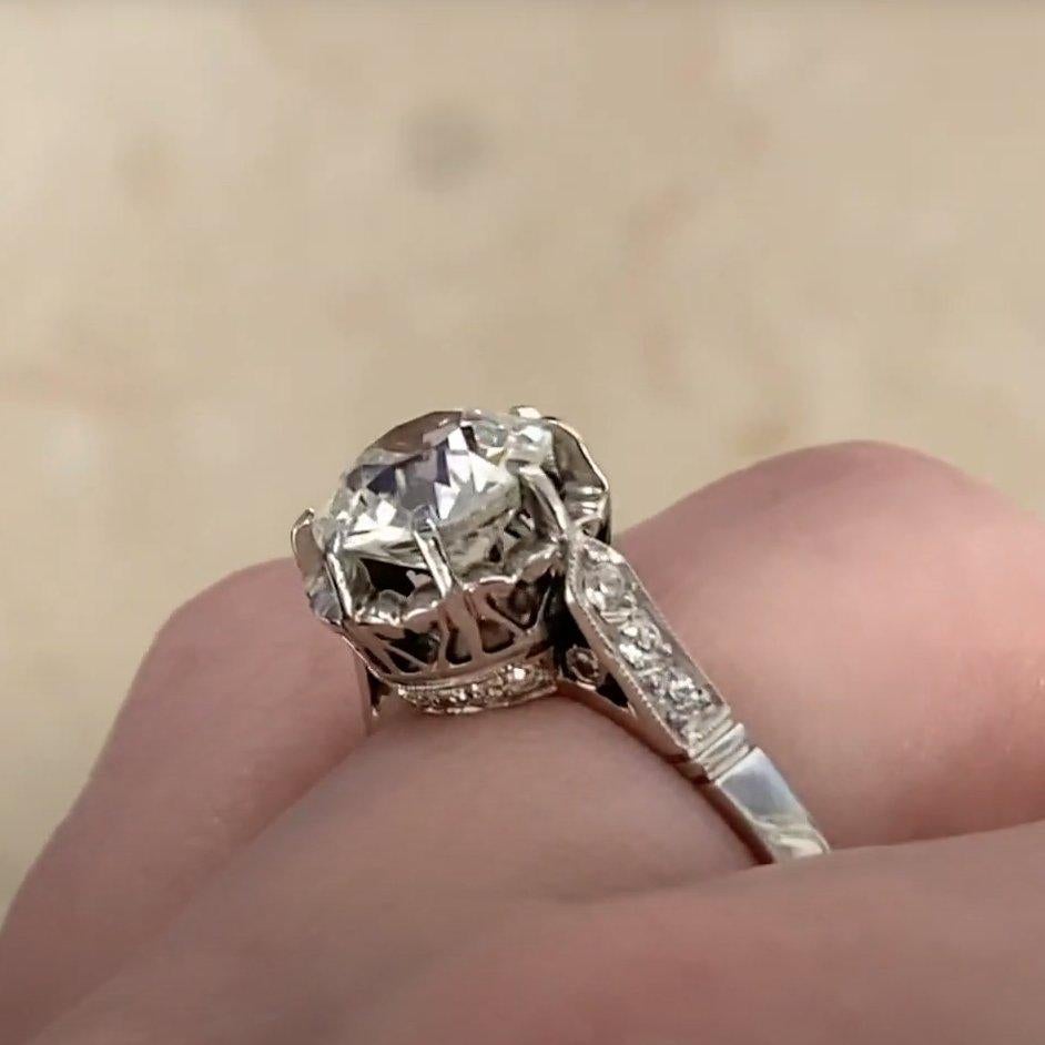 Vintage-Verlobungsring im Art déco-Stil, Diamant (GIA ca. 2,30 Karat), Platin im Angebot 1