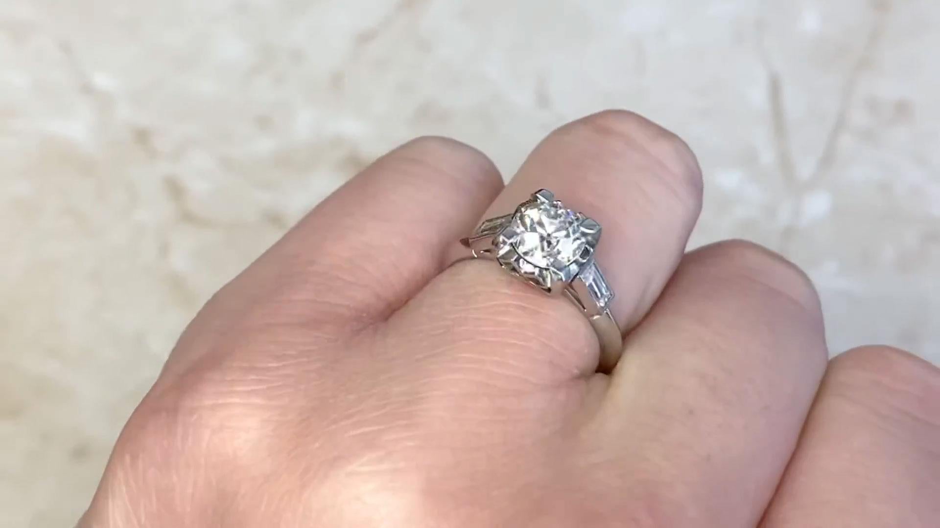 Vintage-Verlobungsring im Art déco-Stil mit alteuropäischem Schliff (GIA ca. 1,00 Karat) im Zustand „Hervorragend“ im Angebot in New York, NY