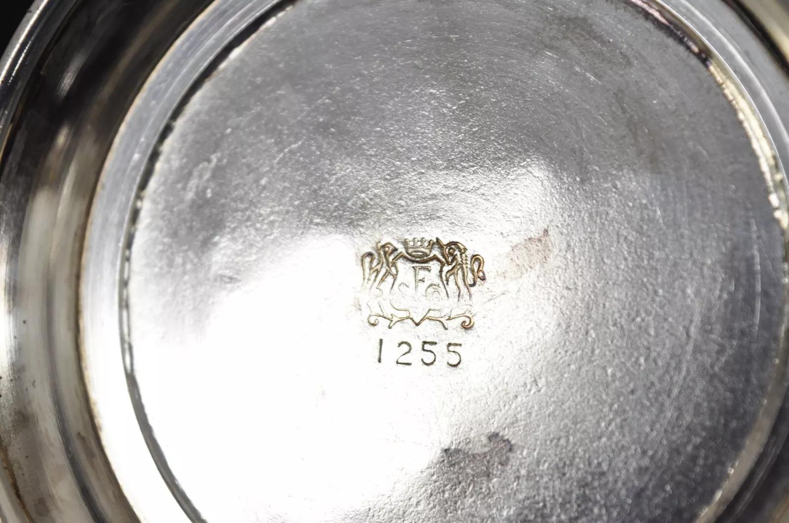 Vintage Art Decó Jarra coctelera inglesa victoriana plateada para Martini 3