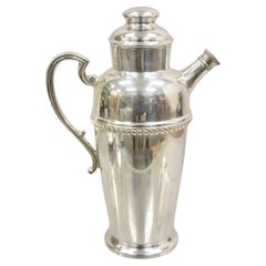 Englischer viktorianischer versilberter Cocktail- Martini- Shaker-Krug im Vintage-Stil im Art déco-Stil