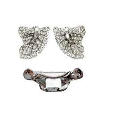 Vintage Art Deco Fan Double Dress Clip 1930s