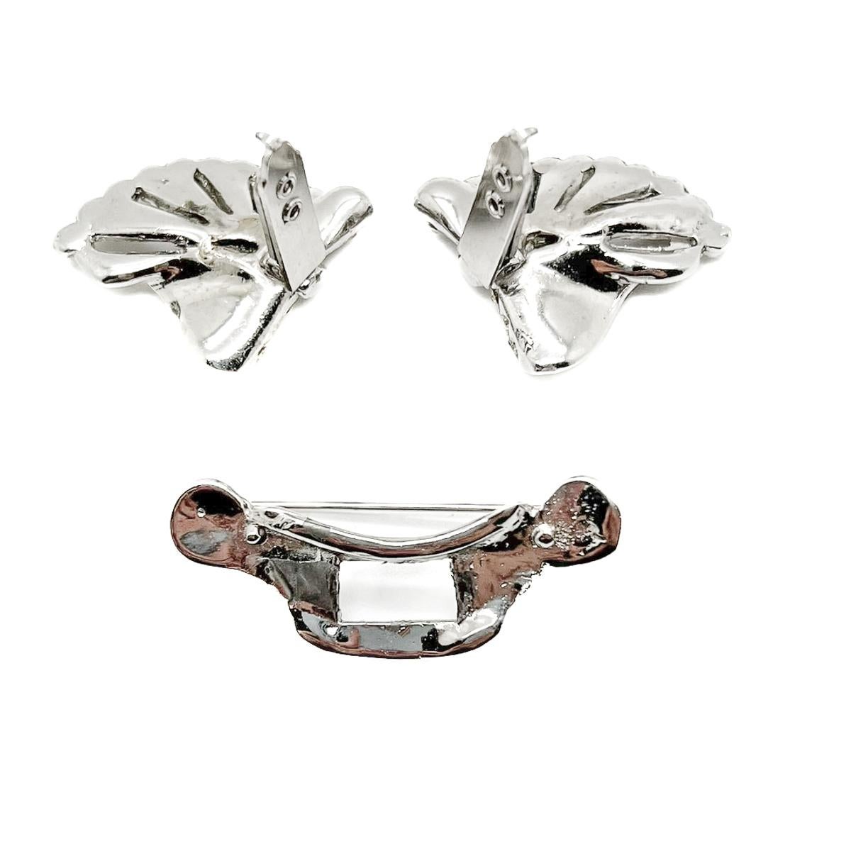 Vintage Art Deco Fan Double Dress Clip 1930s en vente 3