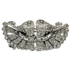 Vintage Art Deco Fan Double Dress Clip 1930s