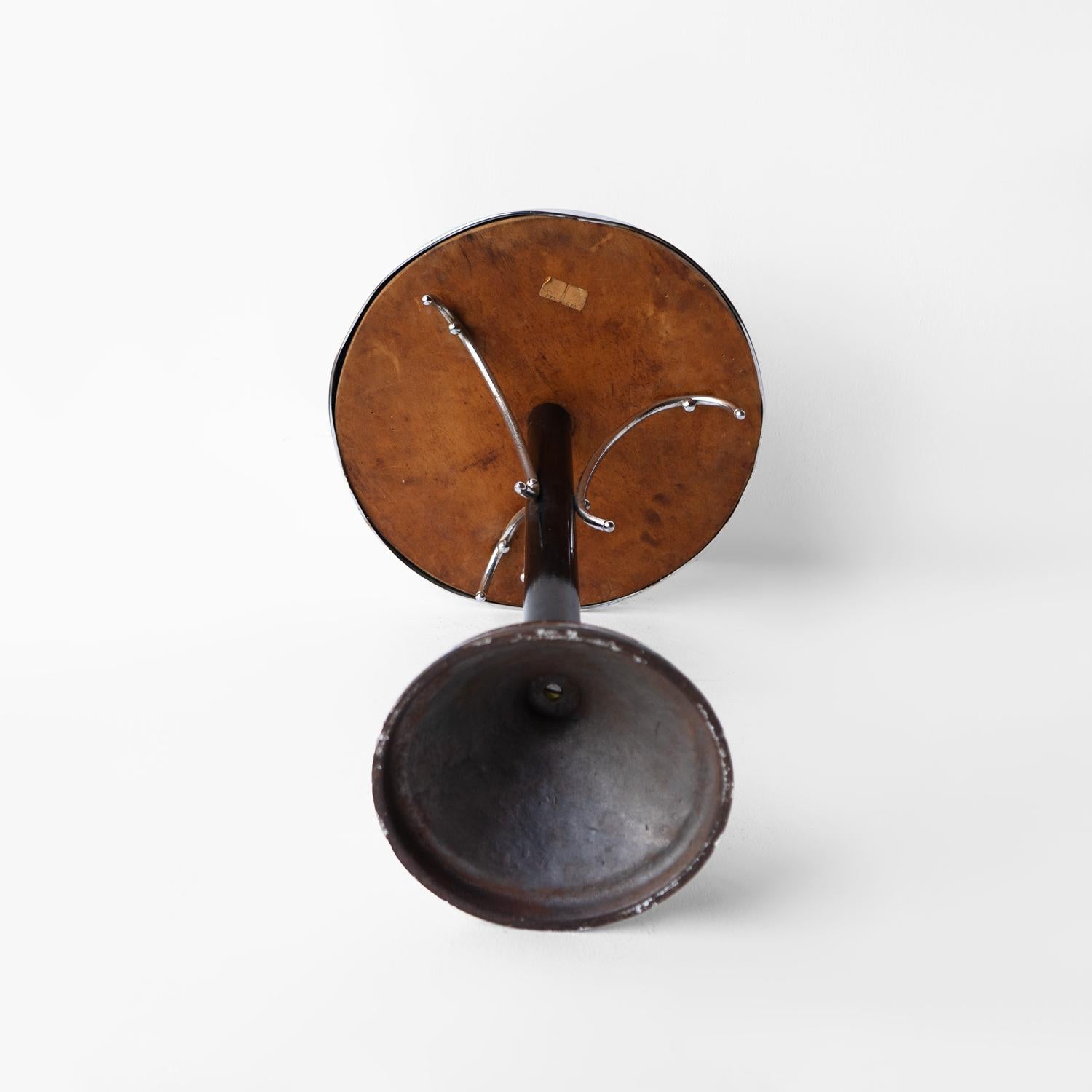 Vintage-Beistelltisch aus Schildpattglas und Chrom im Art déco-Stil, ca. 1930er Jahre 4