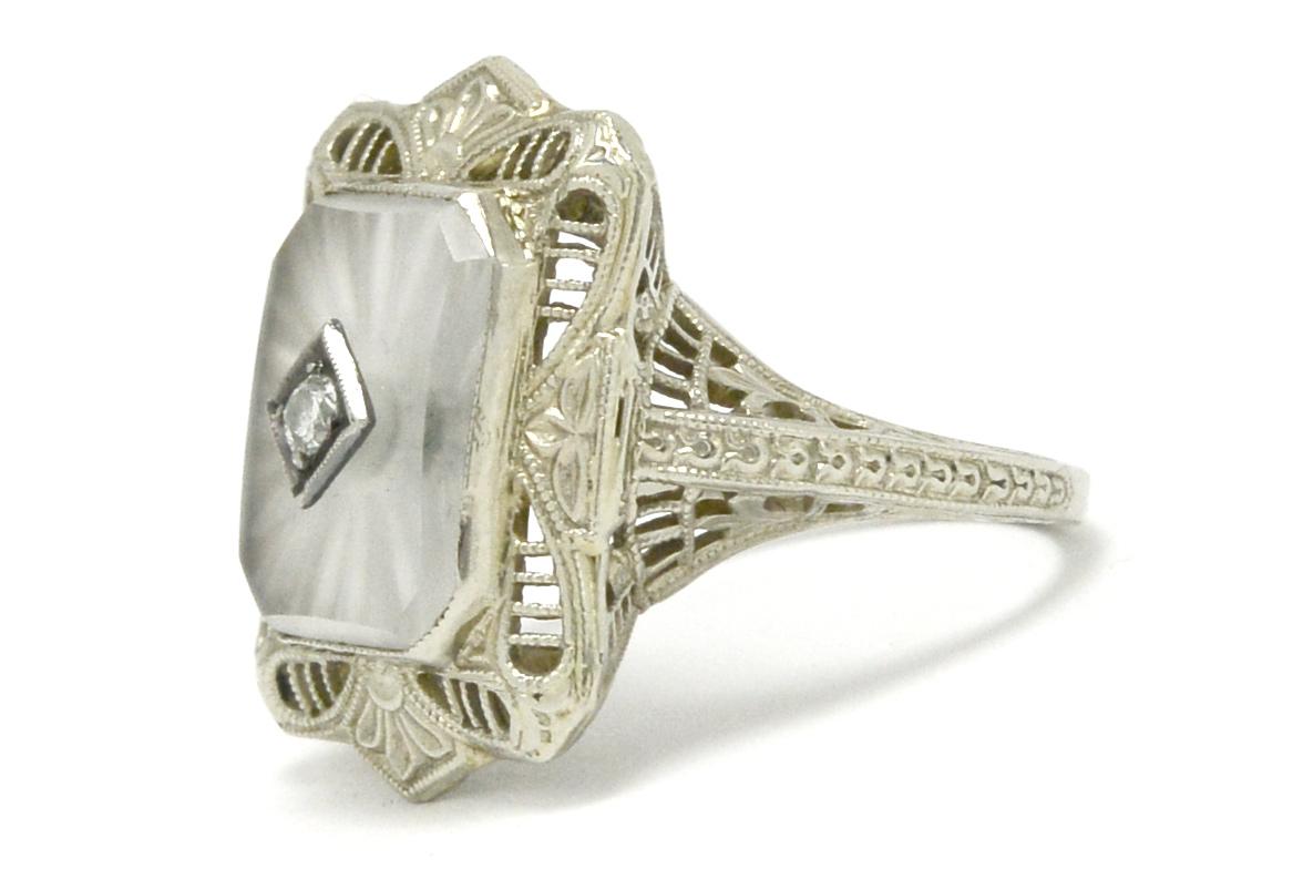 crystal diamond wedding rings