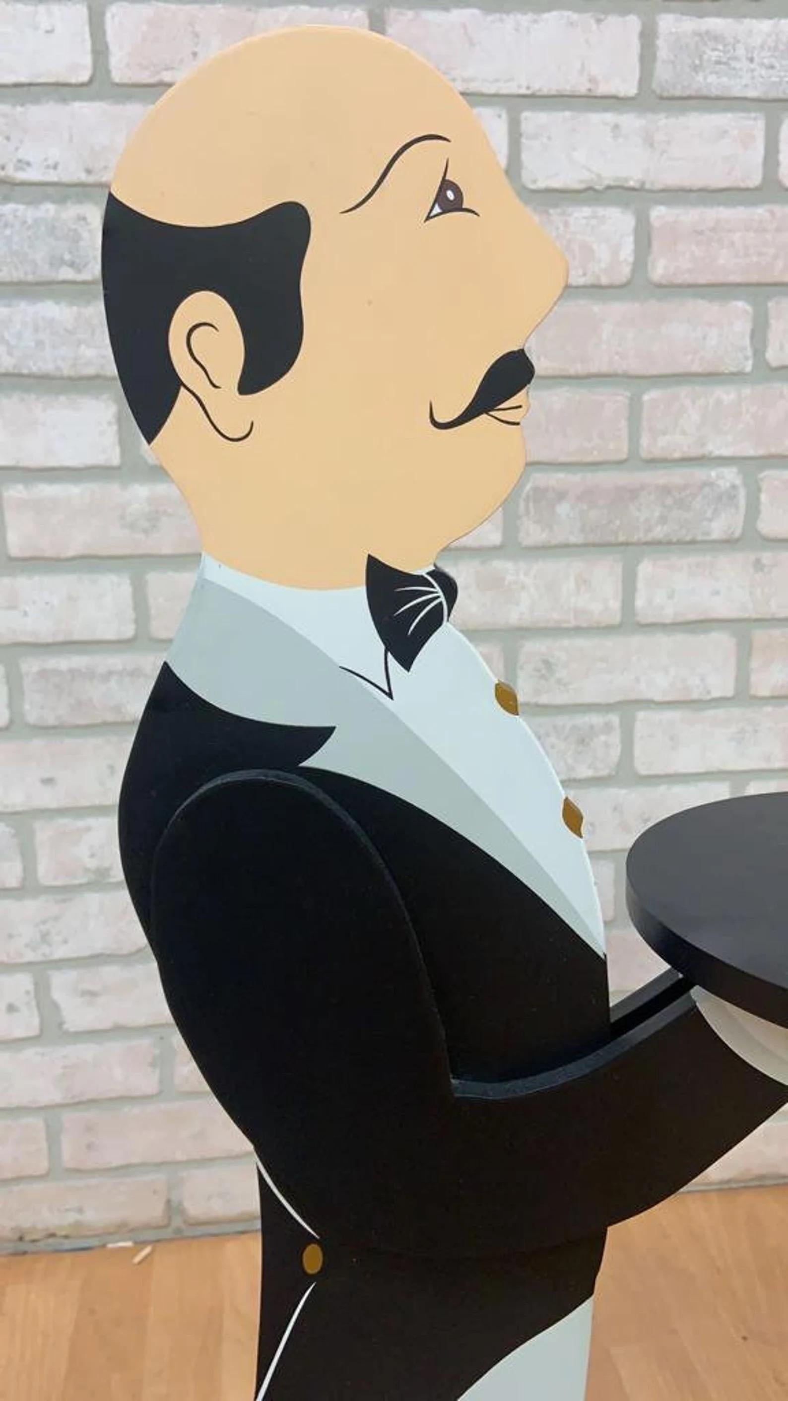 20th Century Vintage Art Deco Free Standing Butler with Serving Tray For Sale