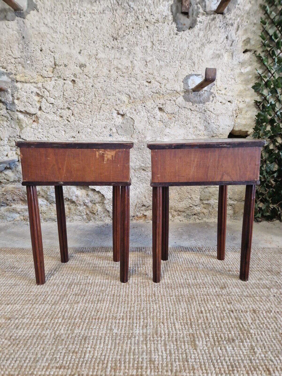 Art Deco French Bedside Tables Nightstands In Good Condition In Buxton, GB