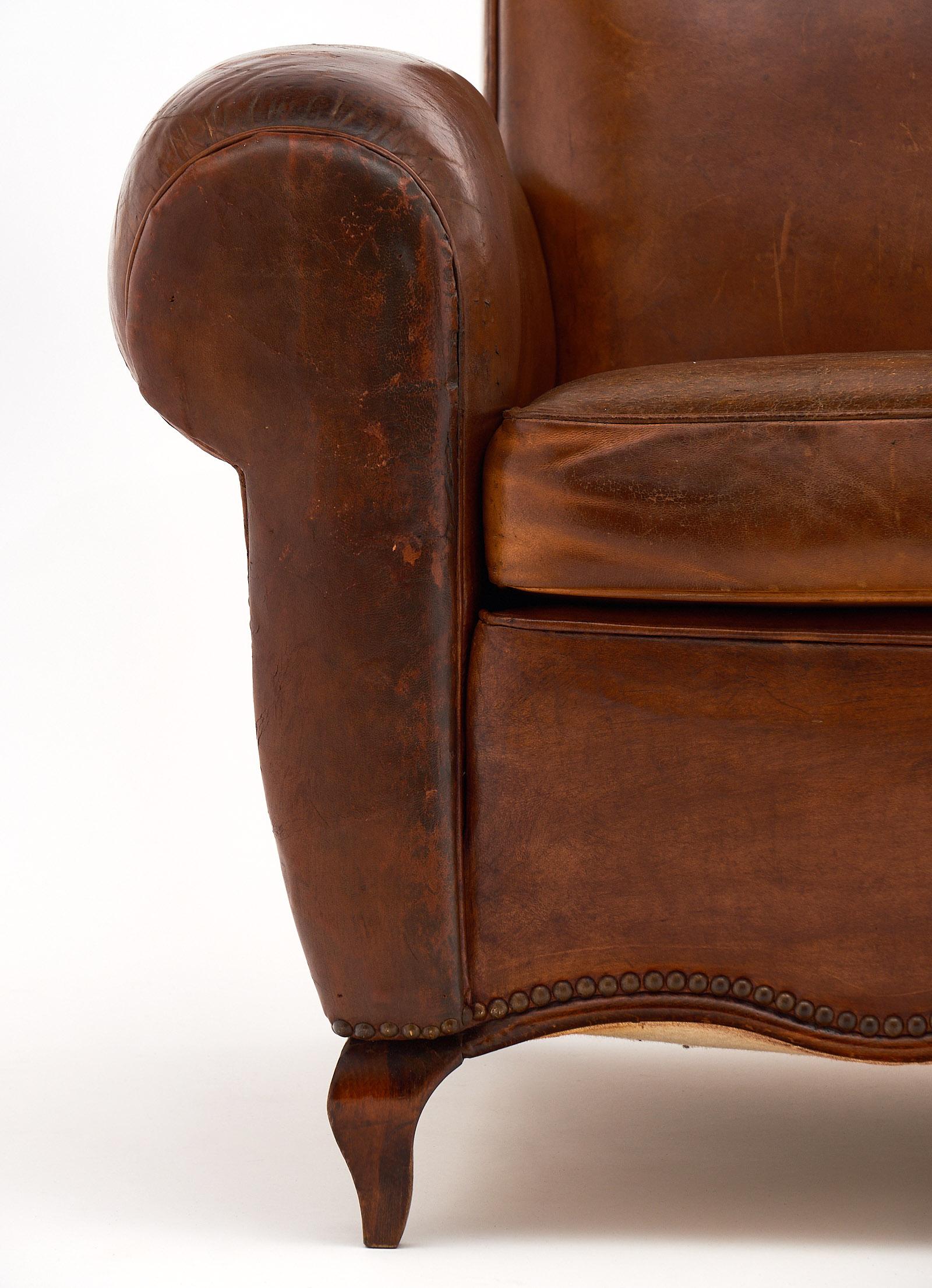 Vintage Art Deco French Club Chair (Französisch)