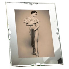 Französischer Vintage-Spiegelrahmen im Art déco-Stil von G. Escudero, 1950er Jahre