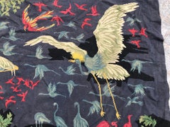 Vintage Art Deco French Needlepoint Tapestry