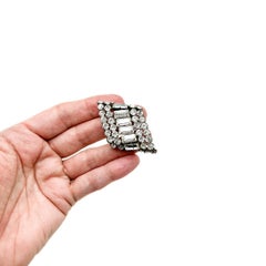 Vintage Art Deco French Paste Dress Clip 1930s