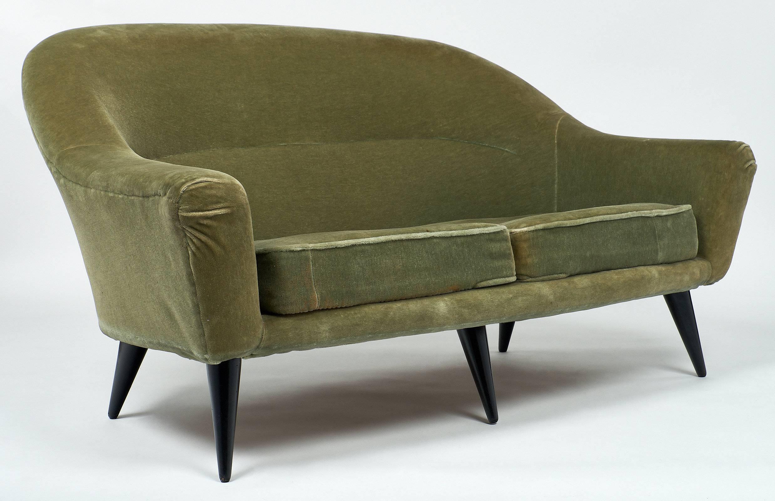 Vintage Art Deco French Sofa In Good Condition In Austin, TX