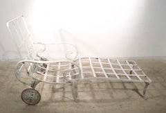 Vintage Art Deco Garden Patio Poolside Chaise Lounge by Molla c. 1930s