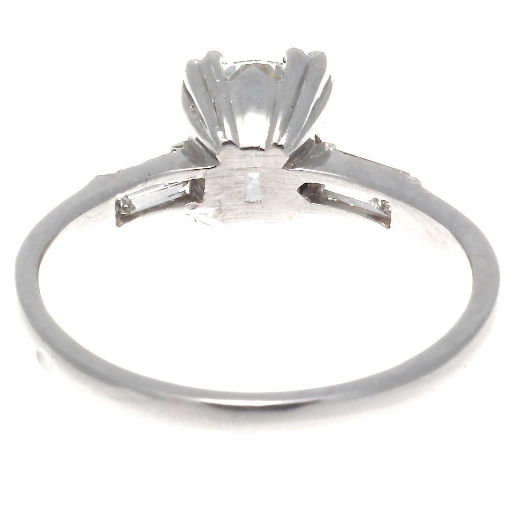 Women's Vintage Art Deco GIA 1.26 Carat Old Mine Cut Diamond Platinum Engagement Ring