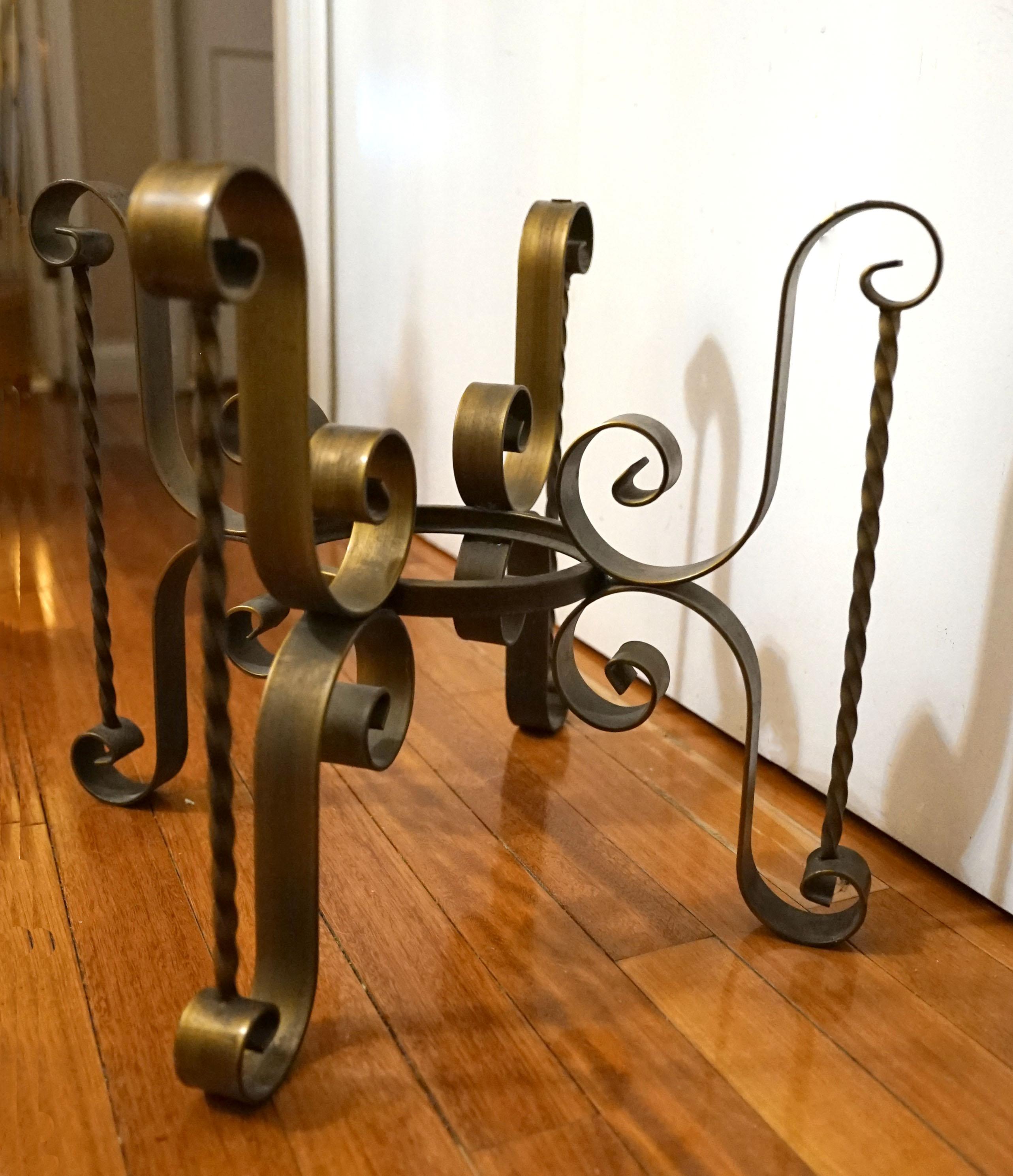 wrought iron table stand