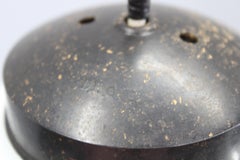 Vintage Art Deco Glass & Brass Pendant, Czechoslovakia, 1930's