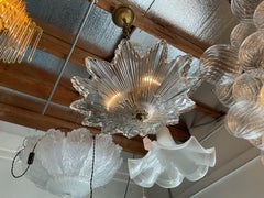 Vintage Art Deco Glass Starburst Pendant
