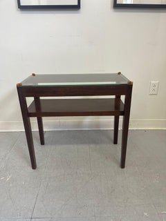 Tavolino in legno con piano in vetro Art of Vintage. Uk Import.