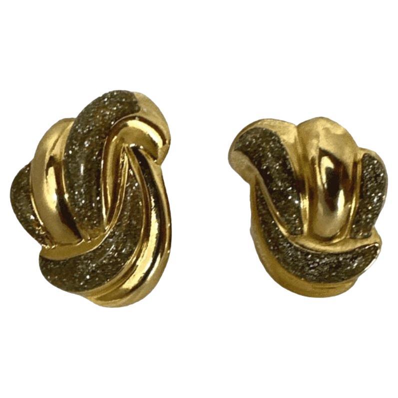 Stud Vintage Art Deco Gold Tone  Boucles d'oreilles