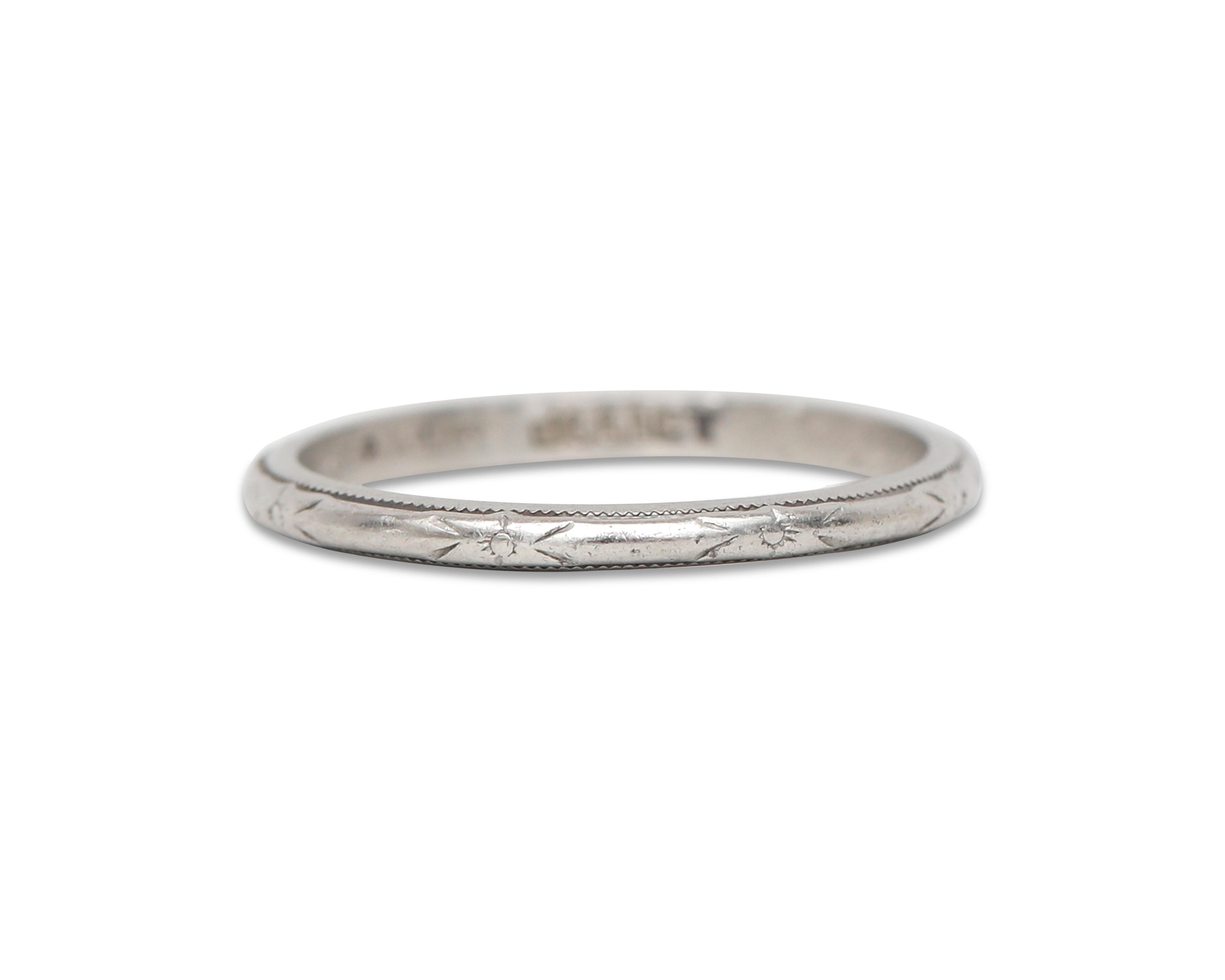 etched wedding band