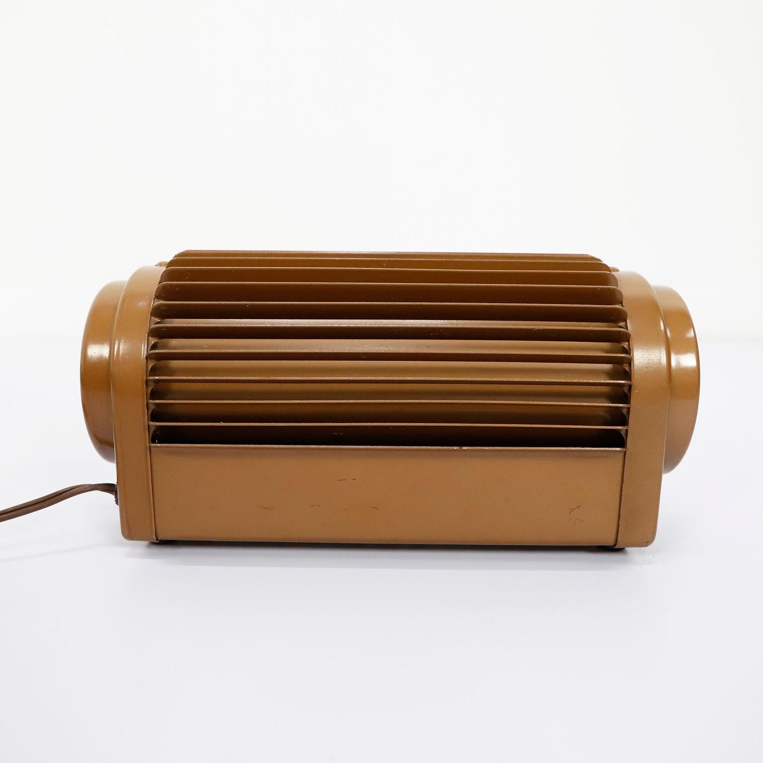 Circa 50's/60's. We offer this Lamp made by Matson Mfg. Co. of Long Beach, CA. Excellent condition. All metal construction with louvres. Beautiful gold hammer-tone finish.