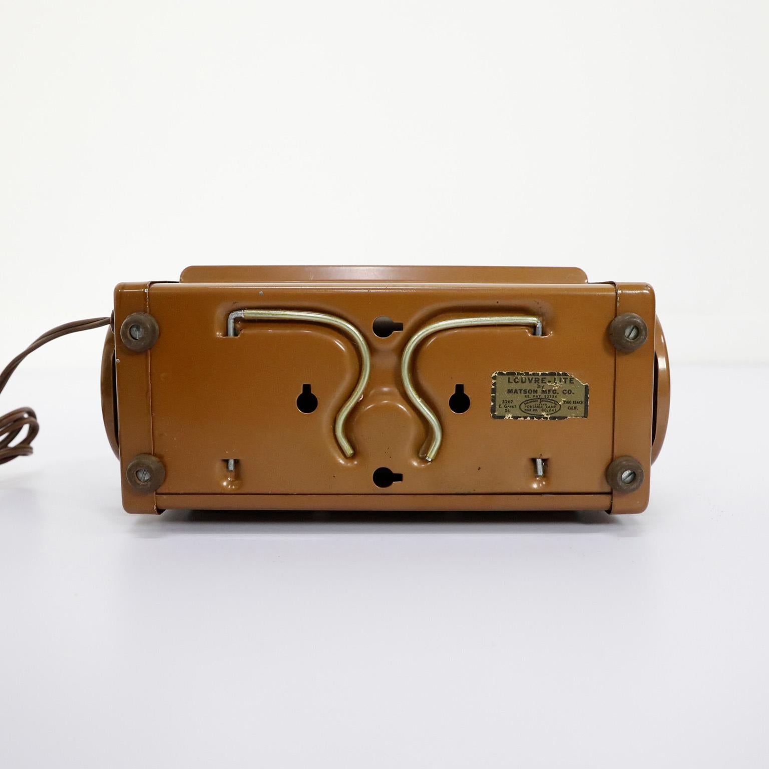 American Vintage Art Deco Headboard Reading Lamp by Louvre Lite. Mfg.