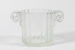 Vintage Art Deco Ice Bucket or Vase, Sabino Glass, France