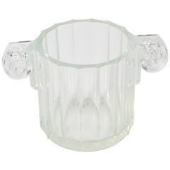 Vintage Art Deco Ice Bucket or Vase, Sabino Glass, France